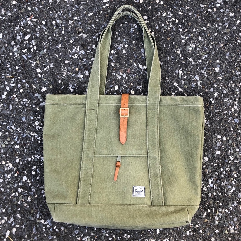 Hershel Supply Army Green Tote